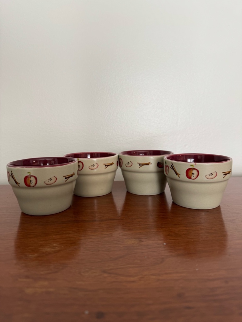 Set of 4 Apple Ramekins